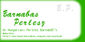 barnabas perlesz business card